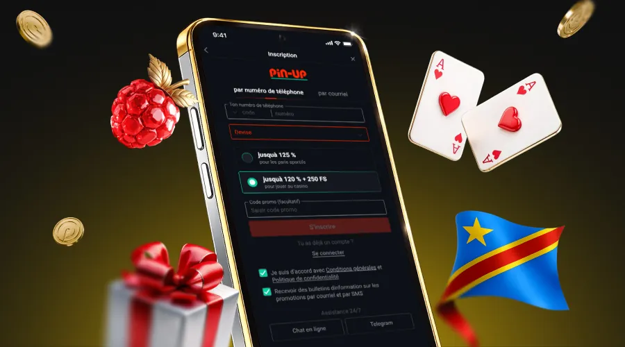 l’inscription sur Pin Up Casino